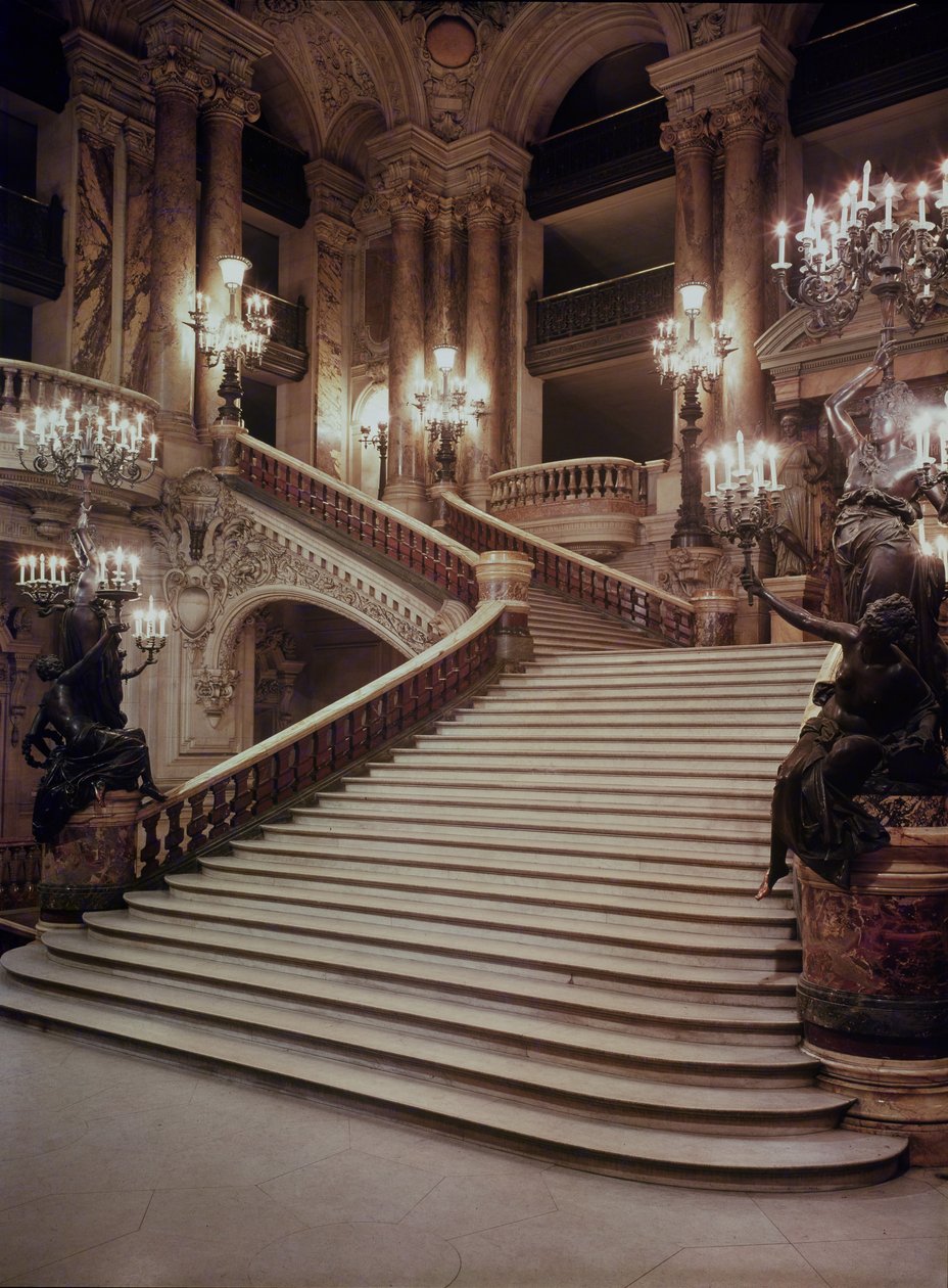 Wielkie Schody Opery-Garnier, 1860-75 autorstwa Charles Garnier