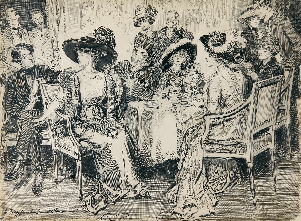 Jej opanowanie, jej nieświadomość, zwycięska prostota jej zachowania były wszędzie zauważane autorstwa Charles Dana Gibson