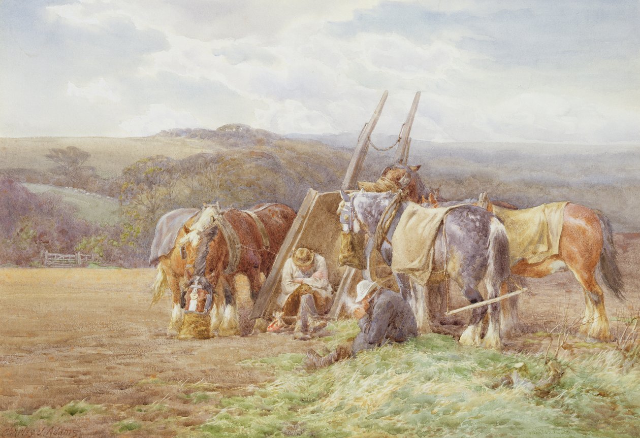 Odpoczynek w polu autorstwa Charles James Adams