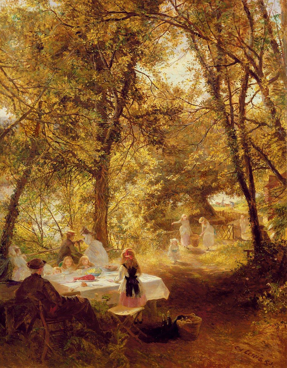 Nasz Piknik - Nowy Zamek, Berks. autorstwa Charles James Lewis