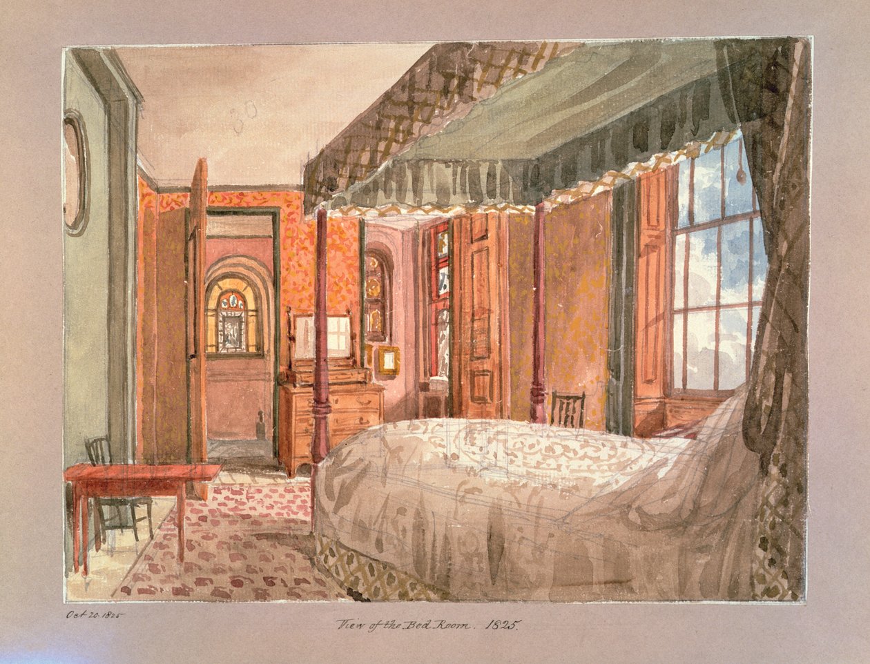 Widok sypialni, 1825 autorstwa Charles James Richardson