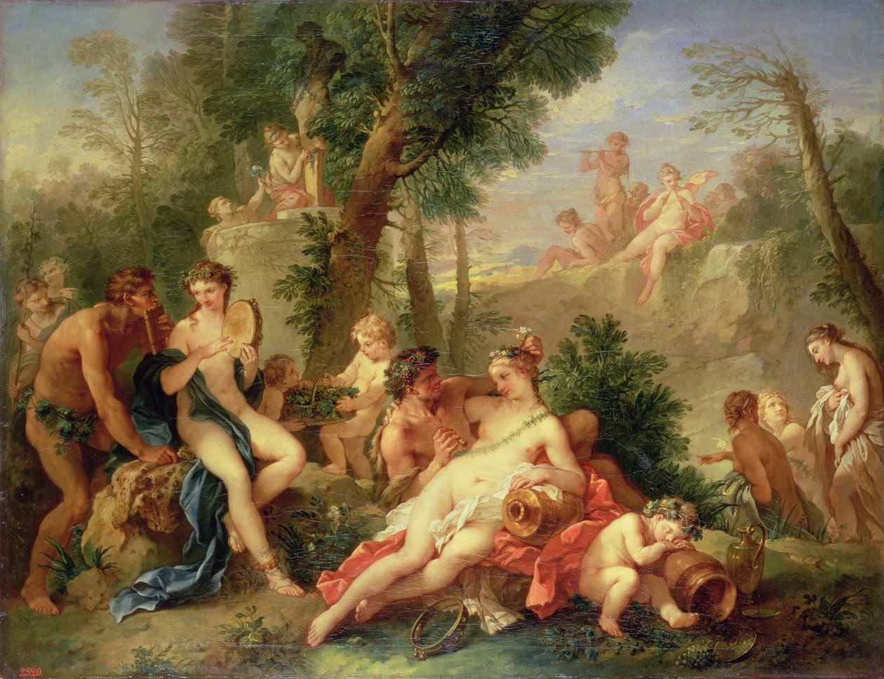 Bachus i Ariadna, 1742-7 autorstwa Charles Joseph Natoire