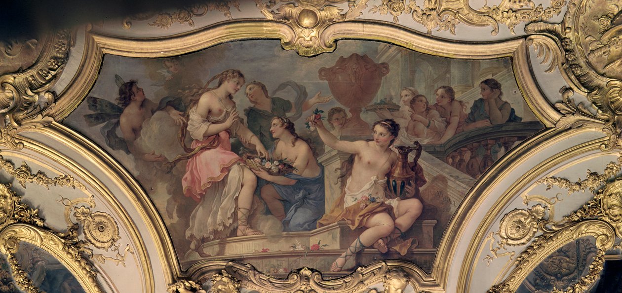 Dekoracyjny panel z Salonu Owalnego ilustrujący Historię Psyche, 1732-39 autorstwa Charles Joseph Natoire