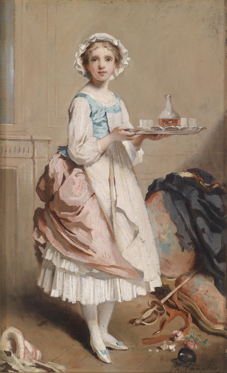 Pokojówka w salonie autorstwa Charles Joshua Chaplin
