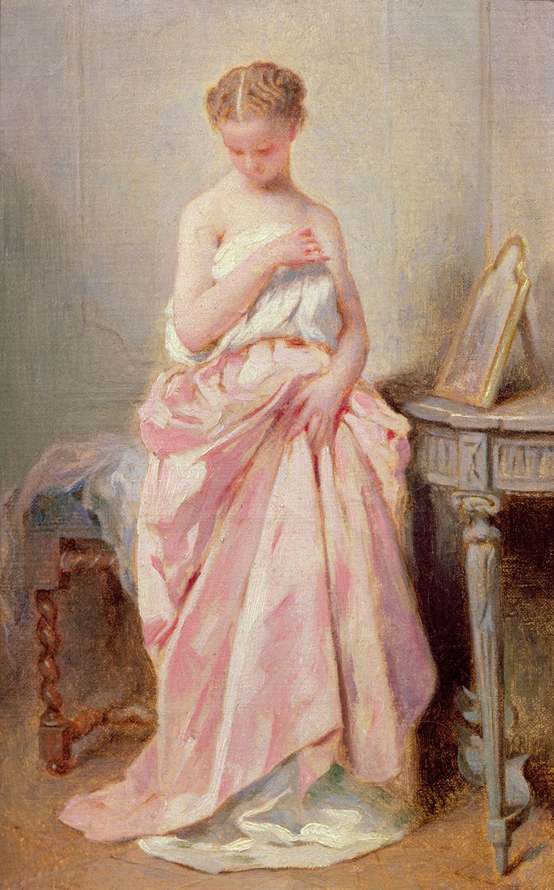 Dziewczyna w różowej sukience autorstwa Charles Joshua Chaplin