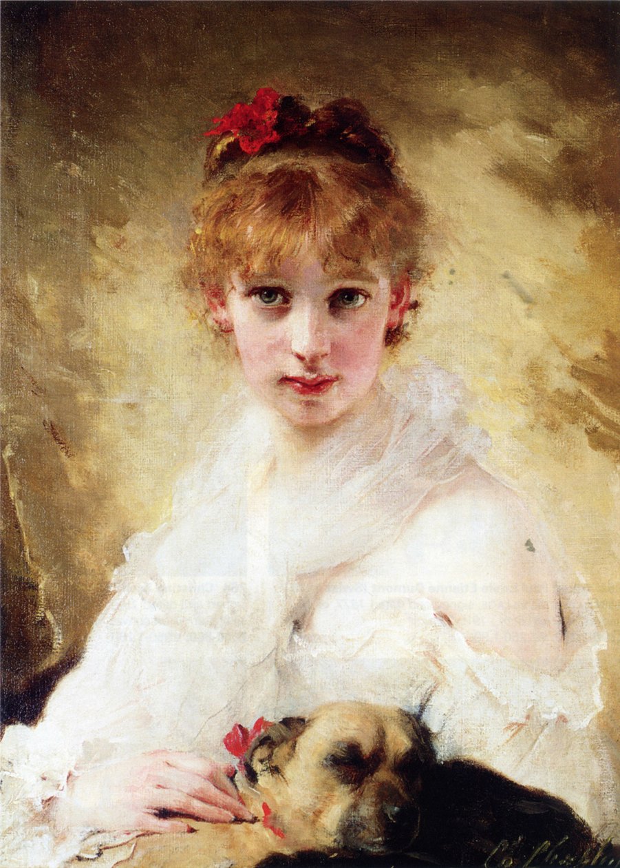 Jej ulubiony pies autorstwa Charles Joshua Chaplin