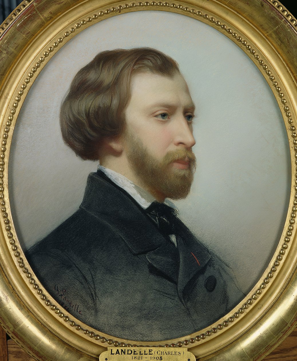 Portret Alfreda de Musseta (1810-57) 1854 (pastel na papierze) autorstwa Charles Landelle