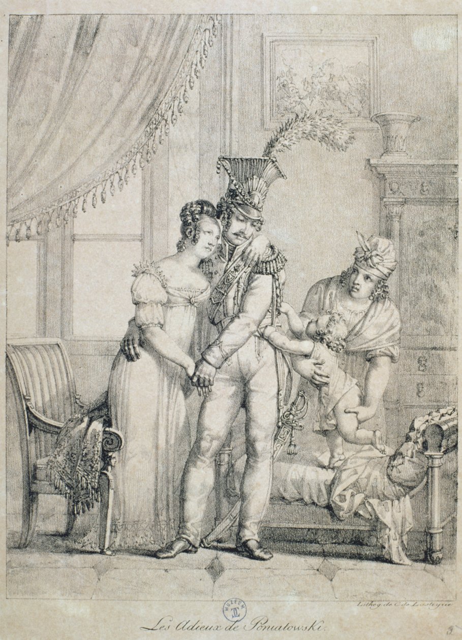 Pożegnanie Józefa Poniatowskiego (1763-1813) 1816 autorstwa Charles Lasteyrie du Saillant