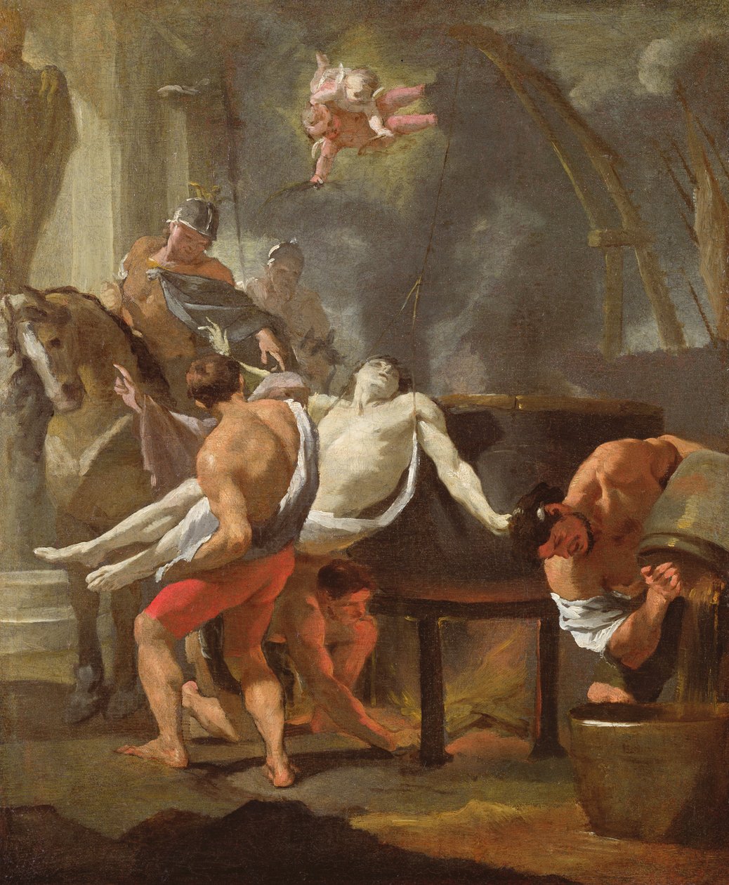 Szkic Męczeństwa św. Jana Ewangelisty, 1641, autorstwa Charles Le Brun
