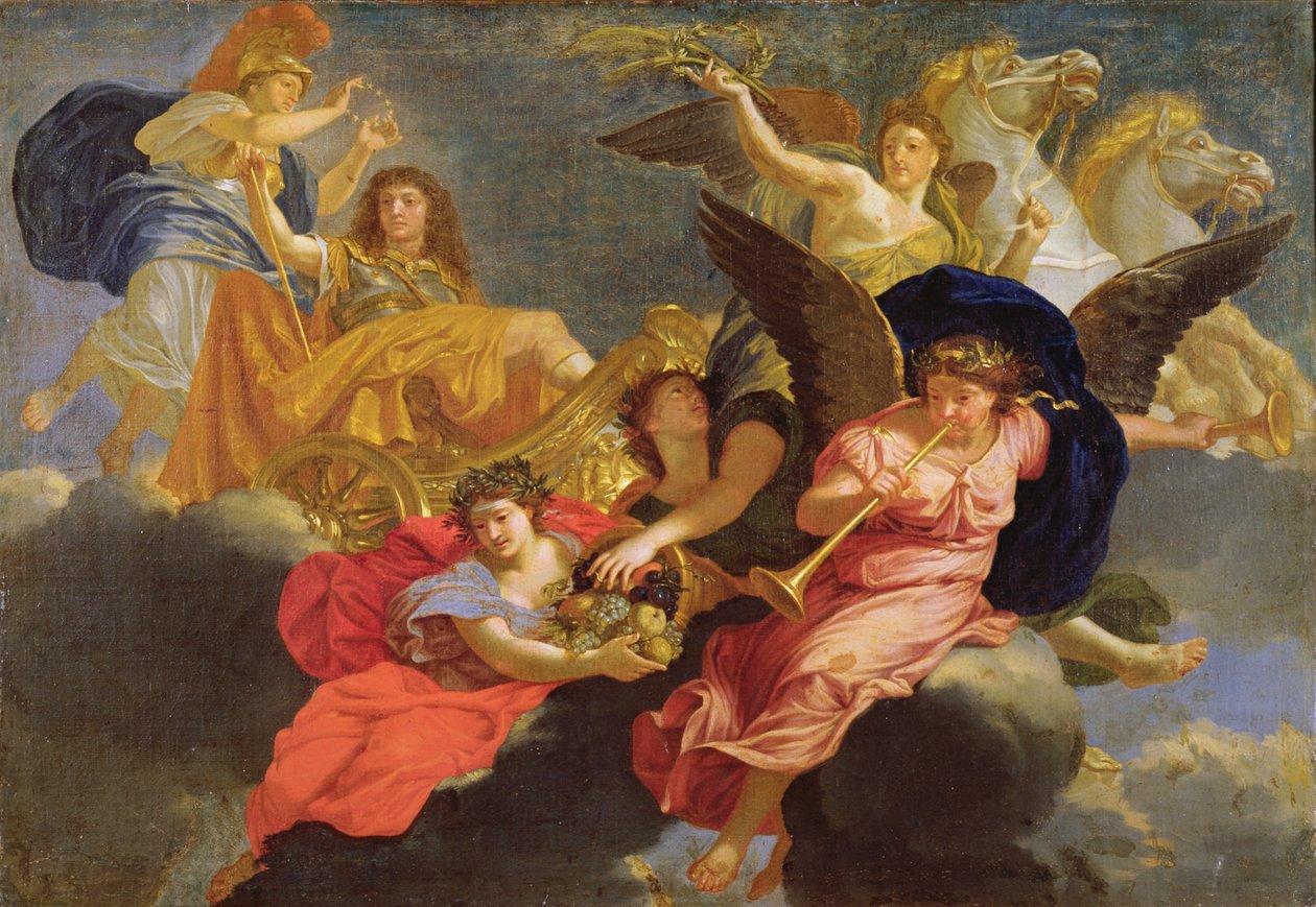 Apoteoza króla Francji Ludwika XIV autorstwa Charles Le Brun