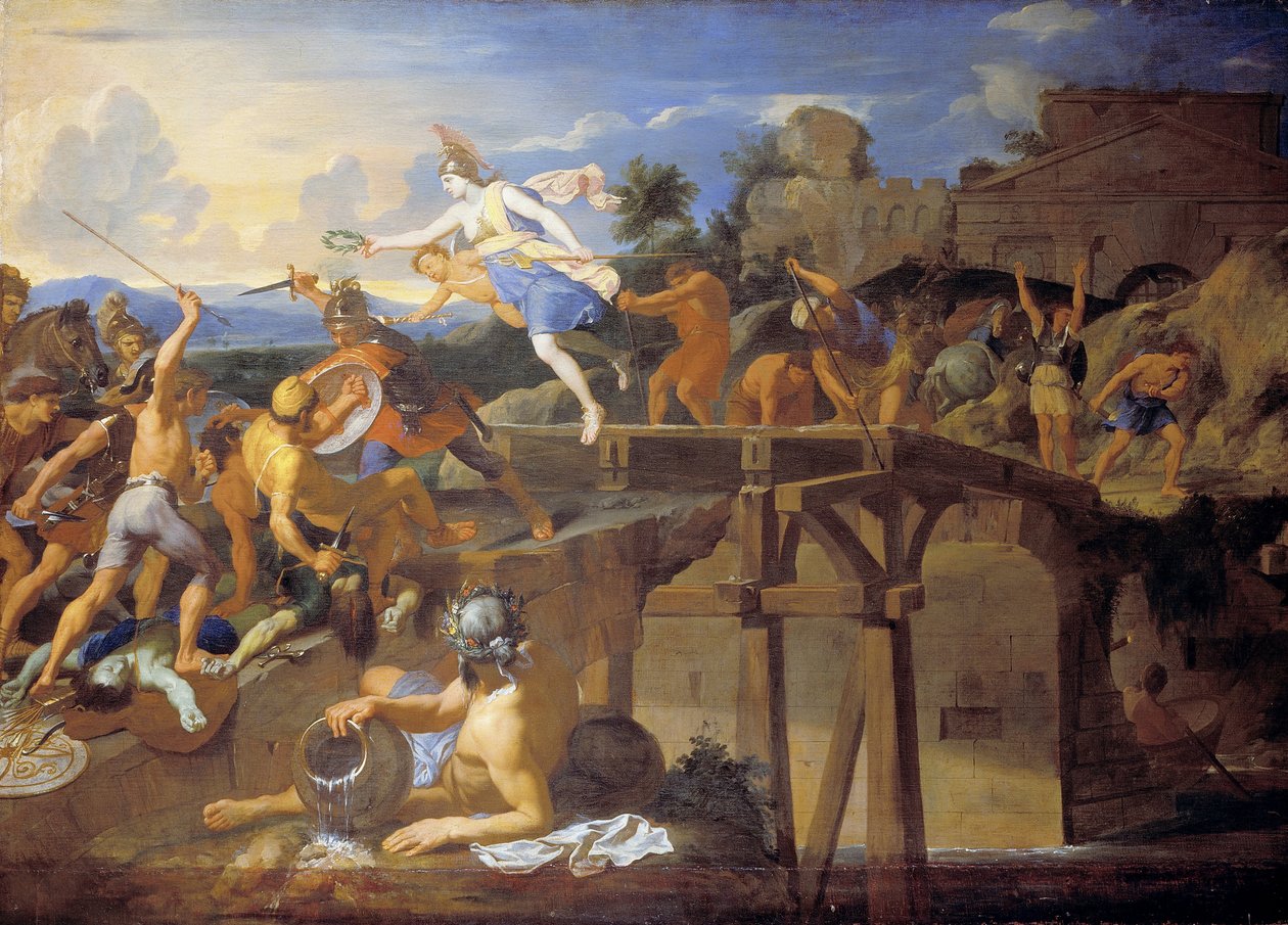 Horatius Cocles broni mostu autorstwa Charles Le Brun