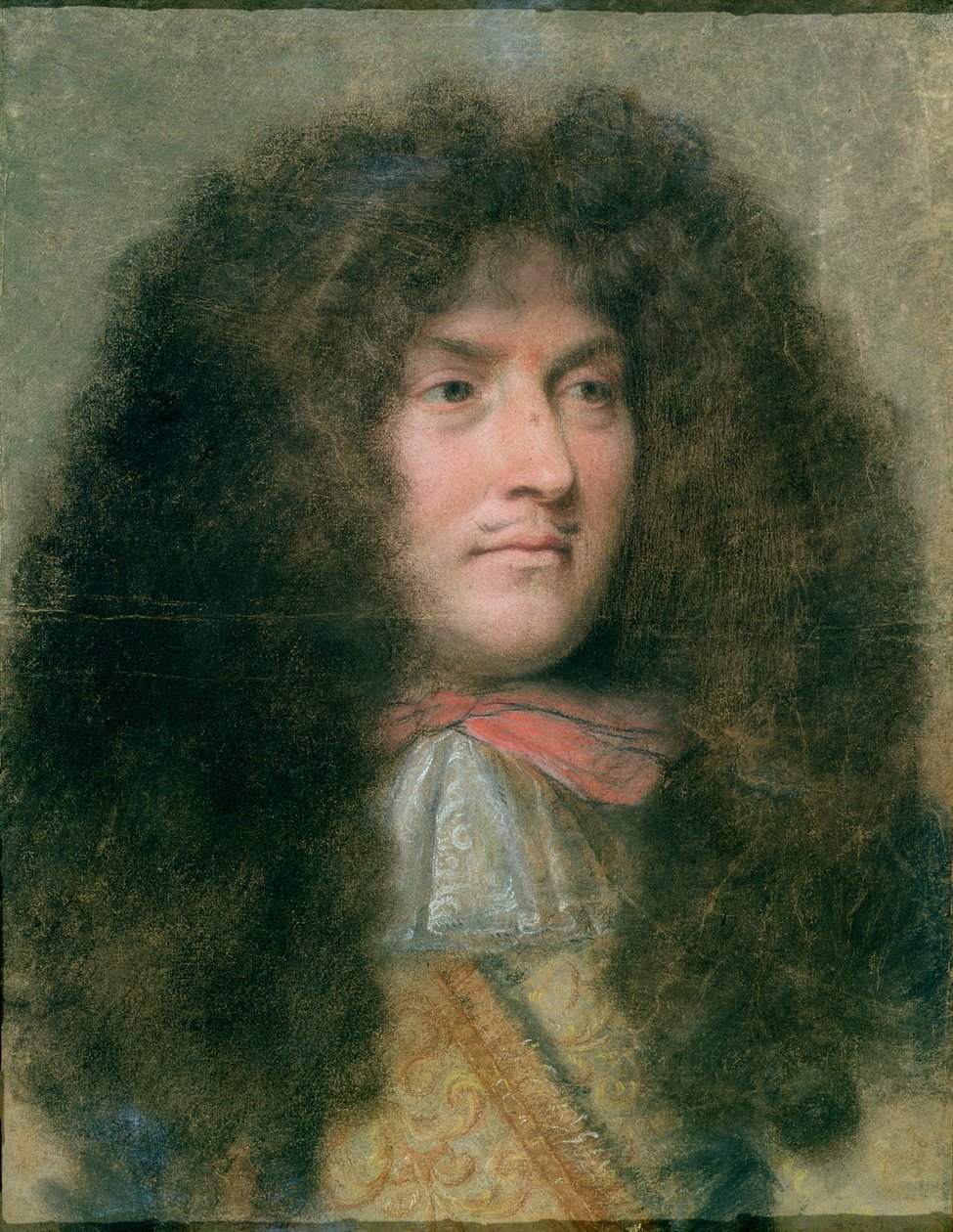 Portret Ludwika XIV (1638-1715) króla Francji (pastel na papierze) autorstwa Charles Le Brun