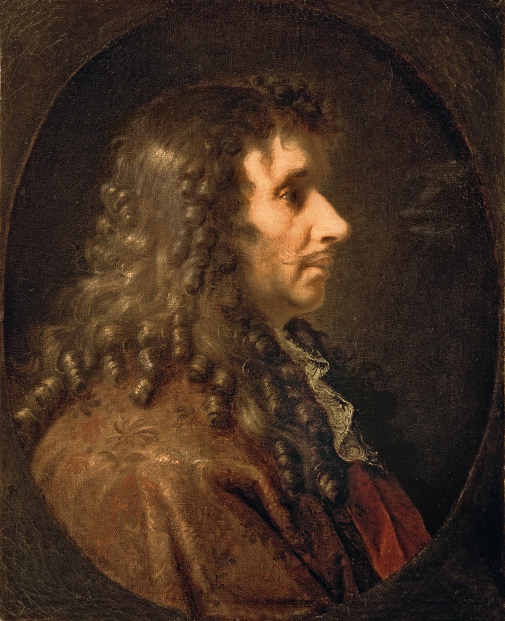 Portret Moliera (1622-73) 1660 autorstwa Charles Le Brun