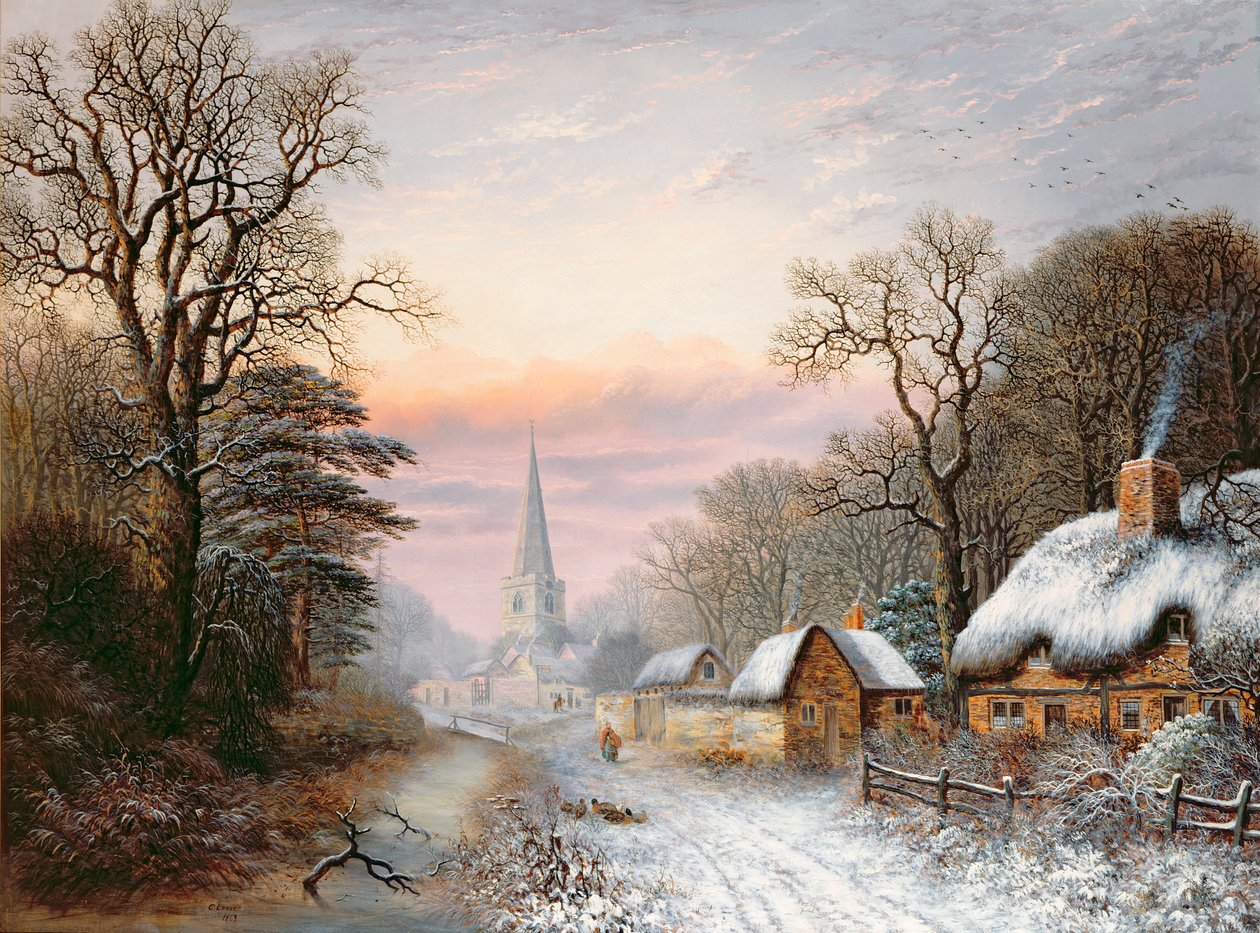Pejzaż zimowy, 1869 autorstwa Charles Leaver