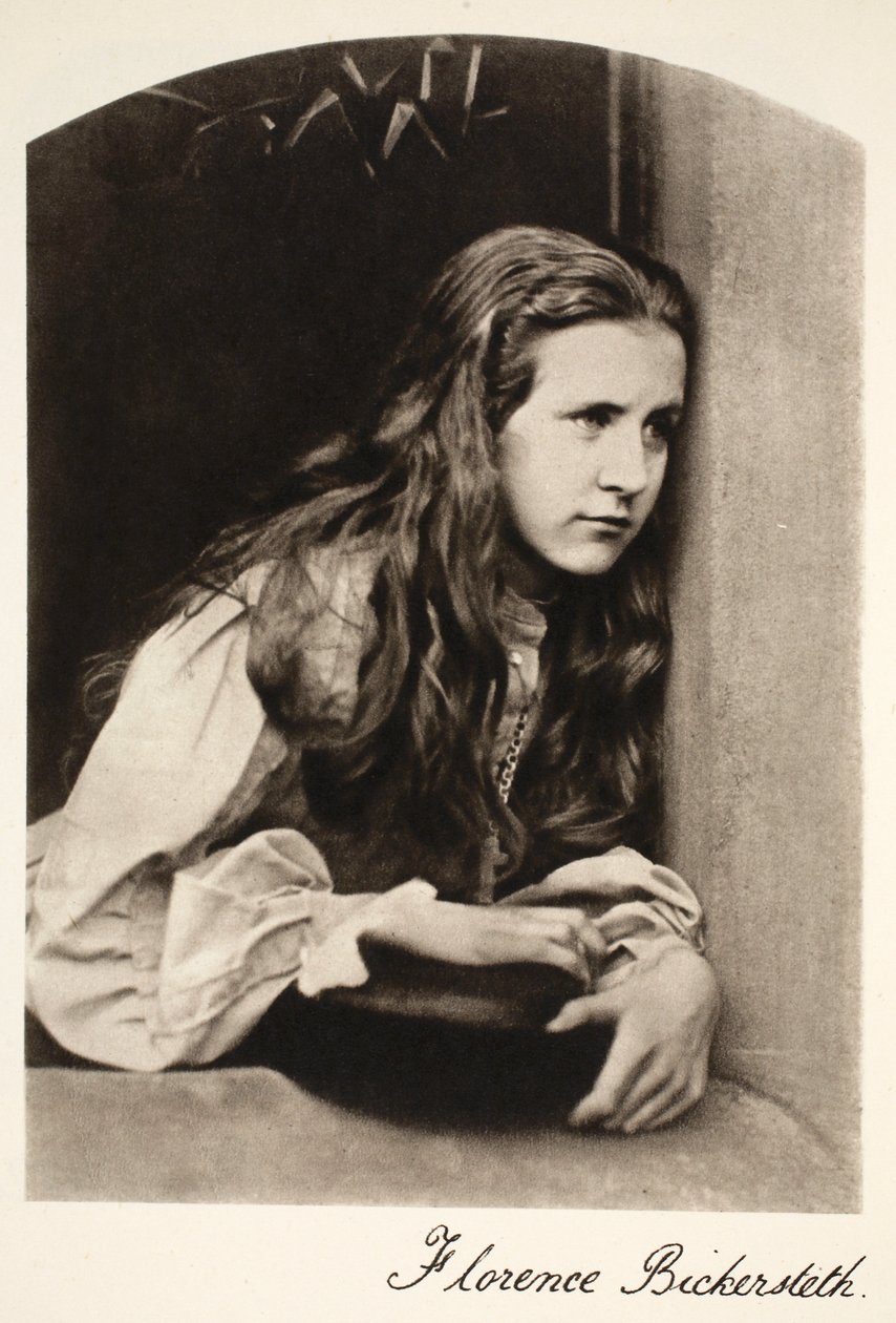 Florence Bikersteth, 8 września 1865 r. (zdjęcie w sepii) autorstwa Charles Lutwidge Dodgson