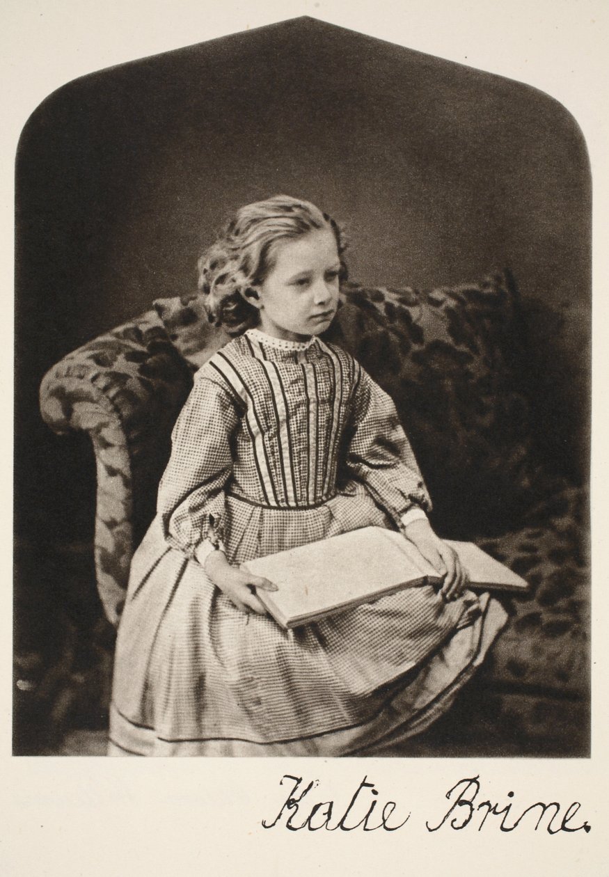 Katie Brine, 16 czerwca 1866 (zdjęcie w sepii) autorstwa Charles Lutwidge Dodgson