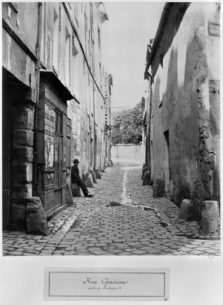 Rue Gracieuse, od strony rue Daubenton, Paryż, 1858-78 autorstwa Charles Marville
