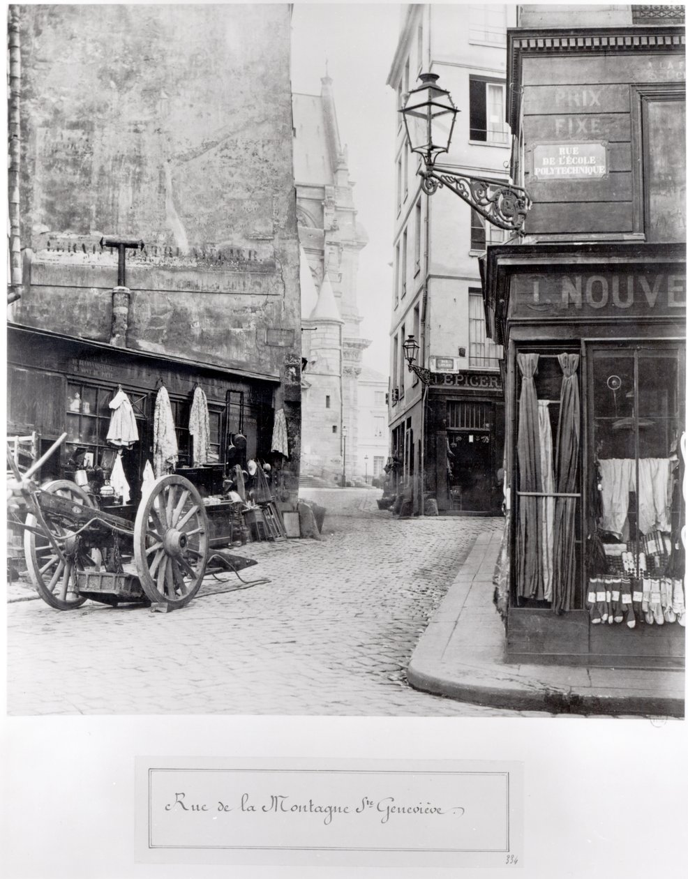 Rue de la Montagne Sainte-Genevieve, Paryż, 1858-78 autorstwa Charles Marville