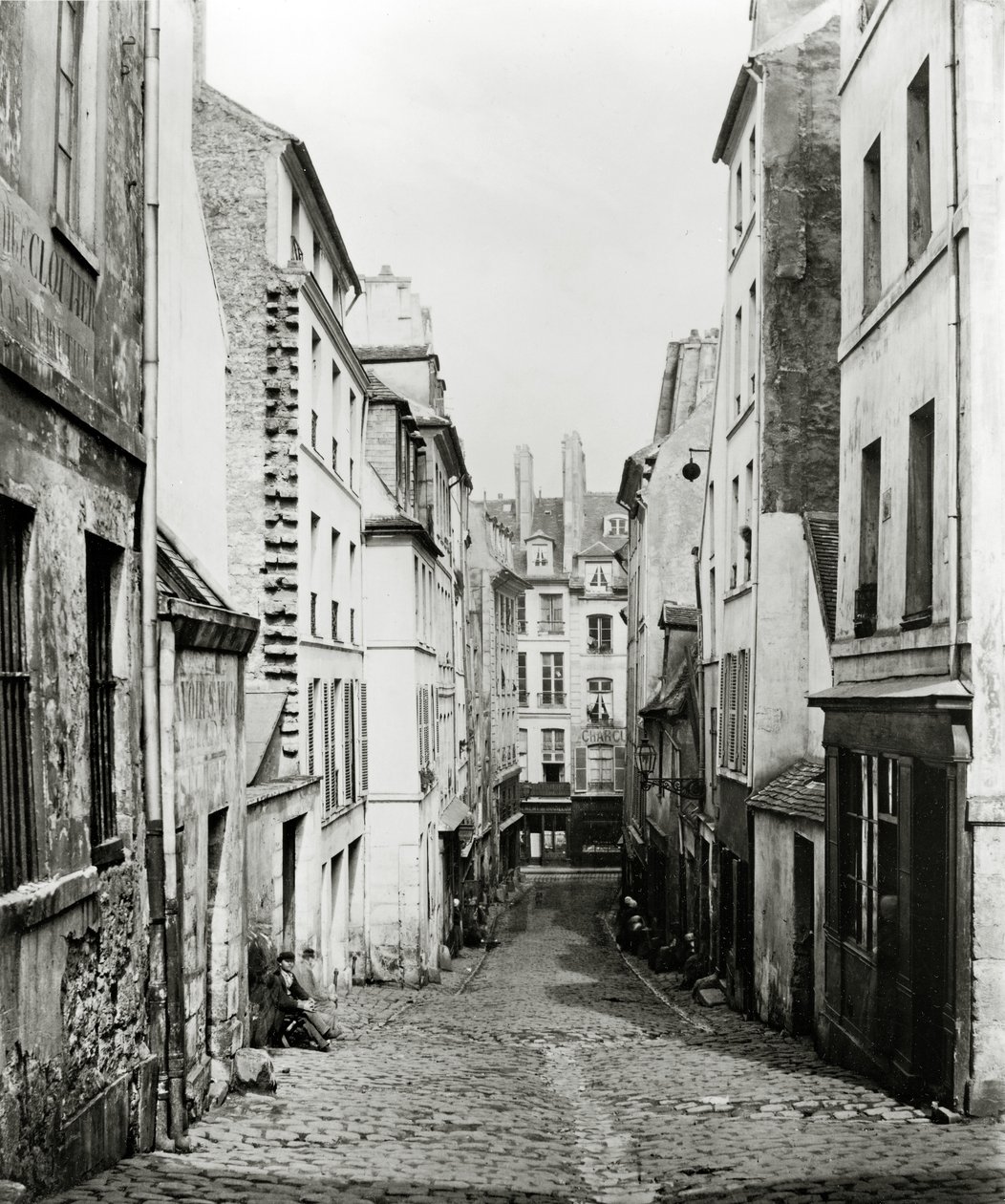 Rue du Bon-Puits, od strony Rue Traversine, Paryż, 1858-78 autorstwa Charles Marville