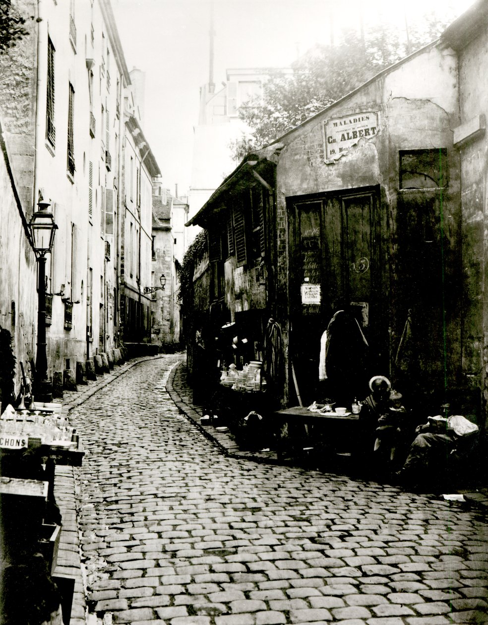 Rue du Jardinet i zaułek Rohanu, Paryż, 1858-78 autorstwa Charles Marville