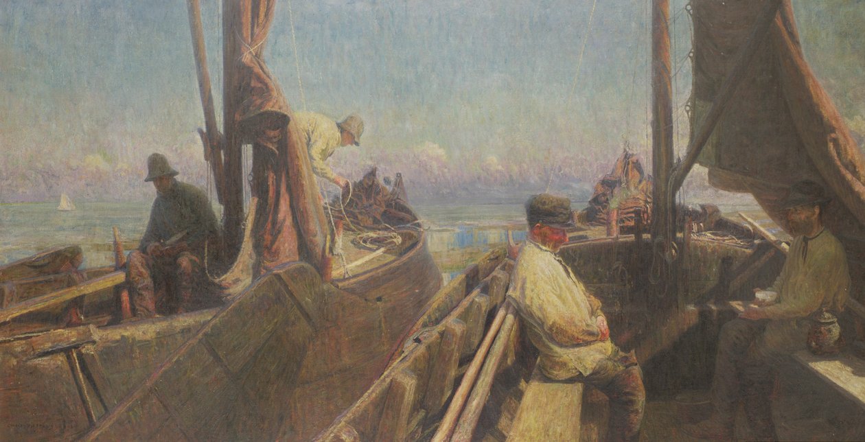 Zelandzcy rybacy autorstwa Charles Mertens