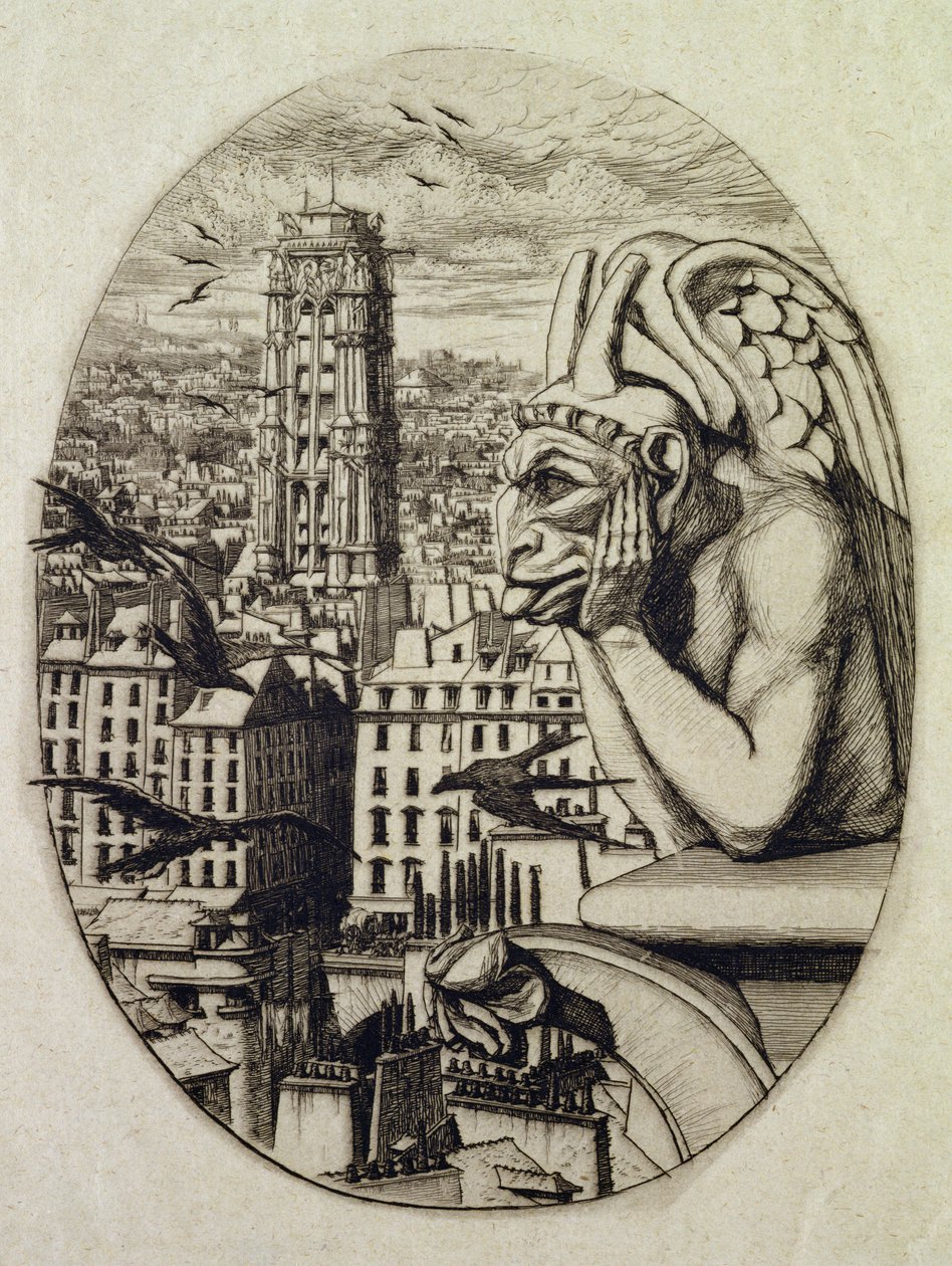 Wampir (Le Stryge), 1853 autorstwa Charles Meryon