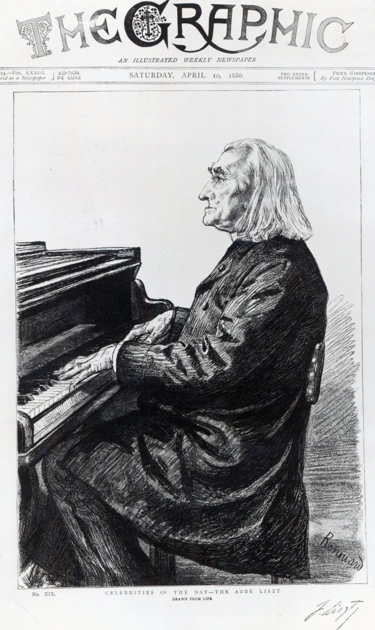 Franciszek Liszt, okładka „Grafiki”, 10 kwietnia 1886 autorstwa Charles Paul Renouard