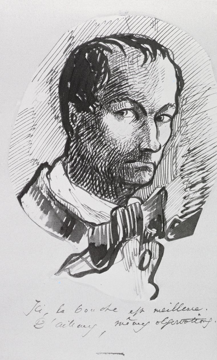 Autoportret, ok. 1860 autorstwa Charles Pierre Baudelaire