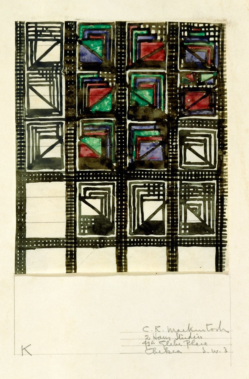 Wzornictwo tekstyliów autorstwa Charles Rennie Mackintosh