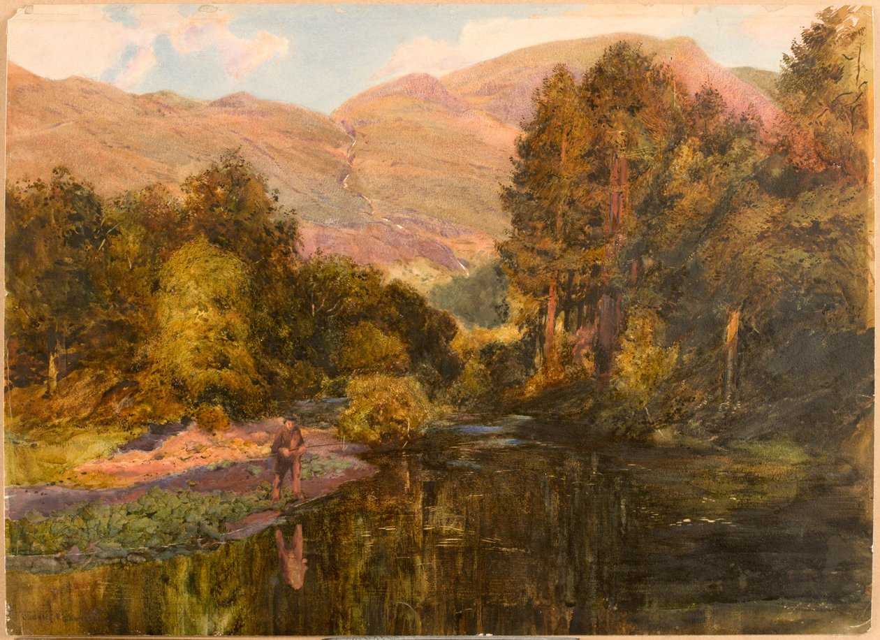 Blask wieczoru - Cumberland (akwarela, ołówek i wc na papierze) autorstwa Charles Richardson