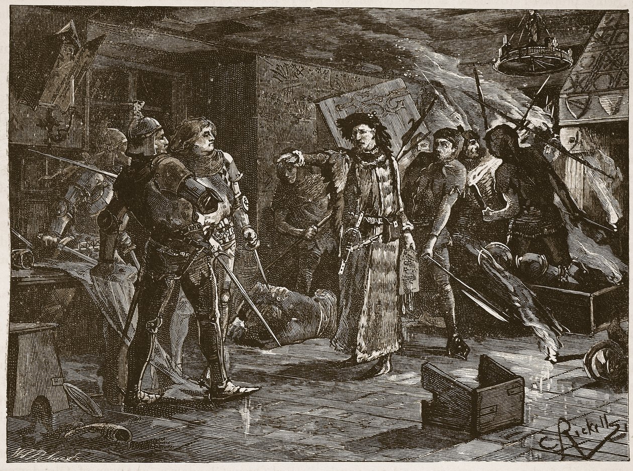 Aresztowanie spiskowców w Cirencester, ilustracja z "Cassell