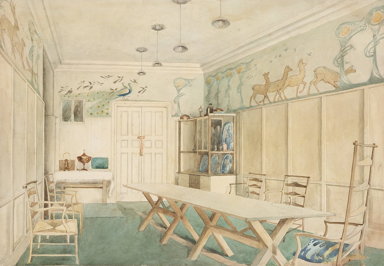 Jadalnia przy 37 Cheyne Walk, Chelsea autorstwa Charles Robert Ashbee