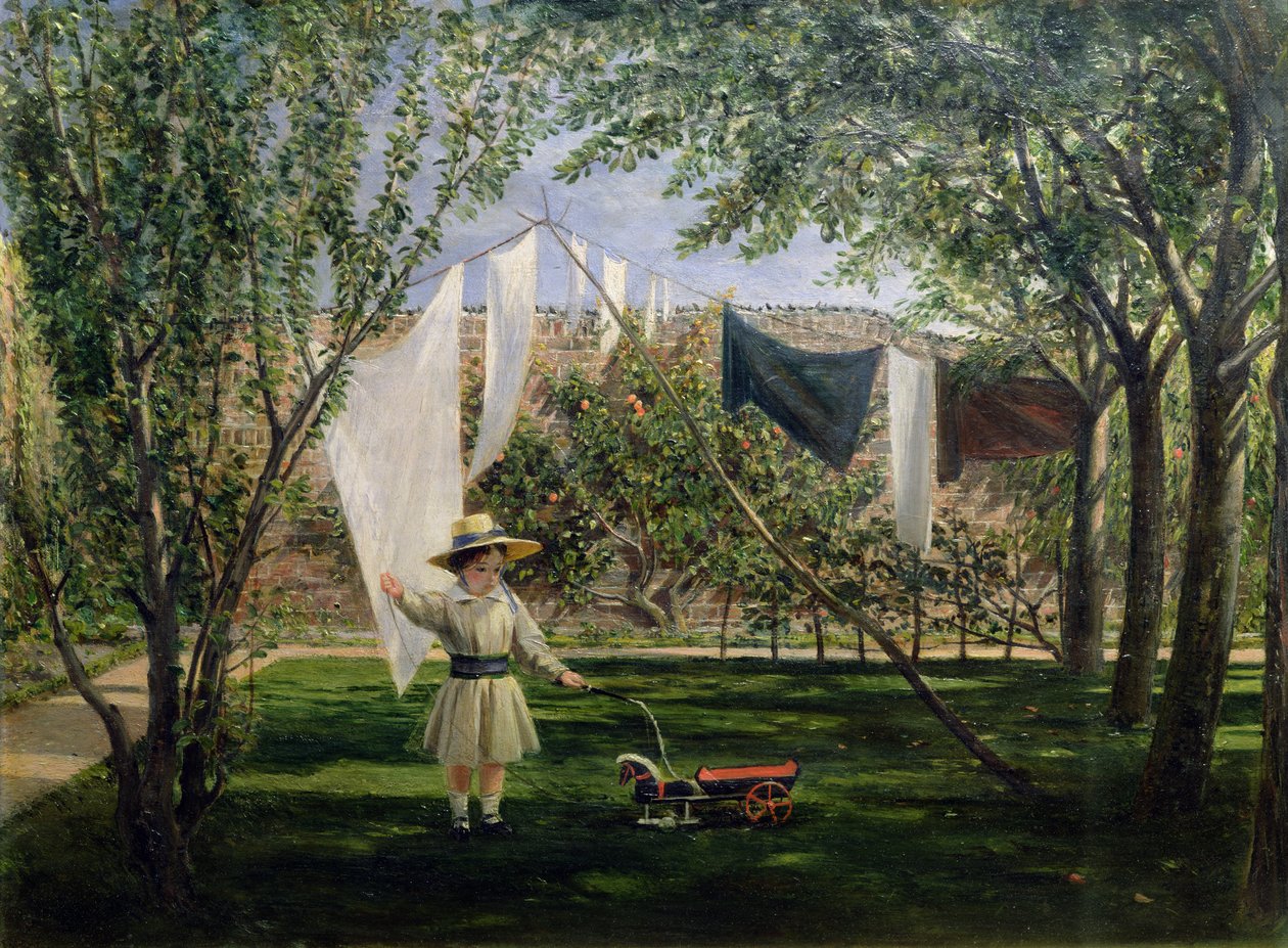 Scena w ogrodzie z chłopcem, synem artysty George Dunlop Leslie, 1840 autorstwa Charles Robert Leslie