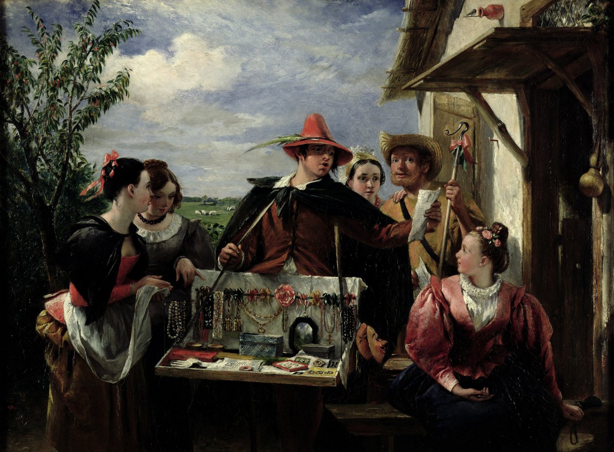 Autolykos, scena z „Opowieści zimowej”, 1836 (olej) autorstwa Charles Robert Leslie