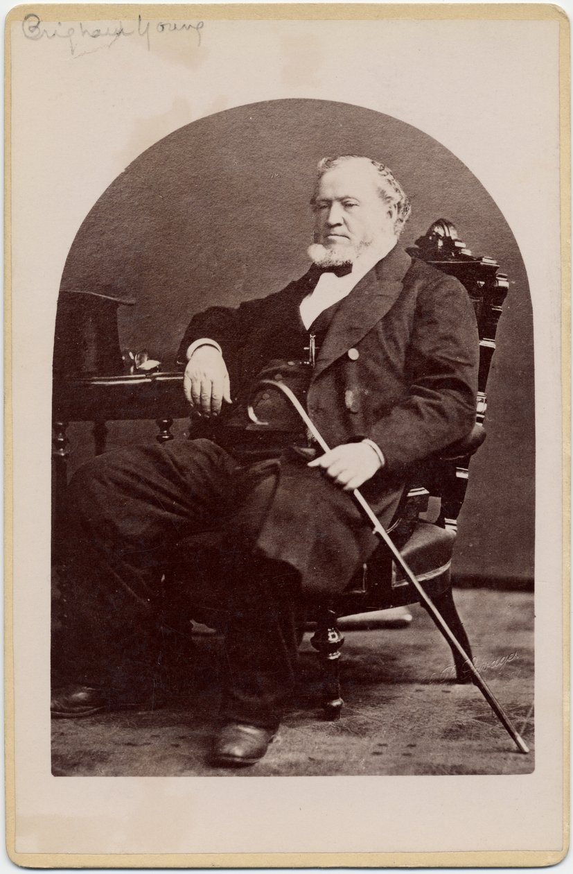 Brigham Young (1801-77), Prezydent Kościoła Jezusa Chrystusa Świętych w Dniach Ostatnich lub Mormonów (druk albumowy) autorstwa Charles Roscoe Savage