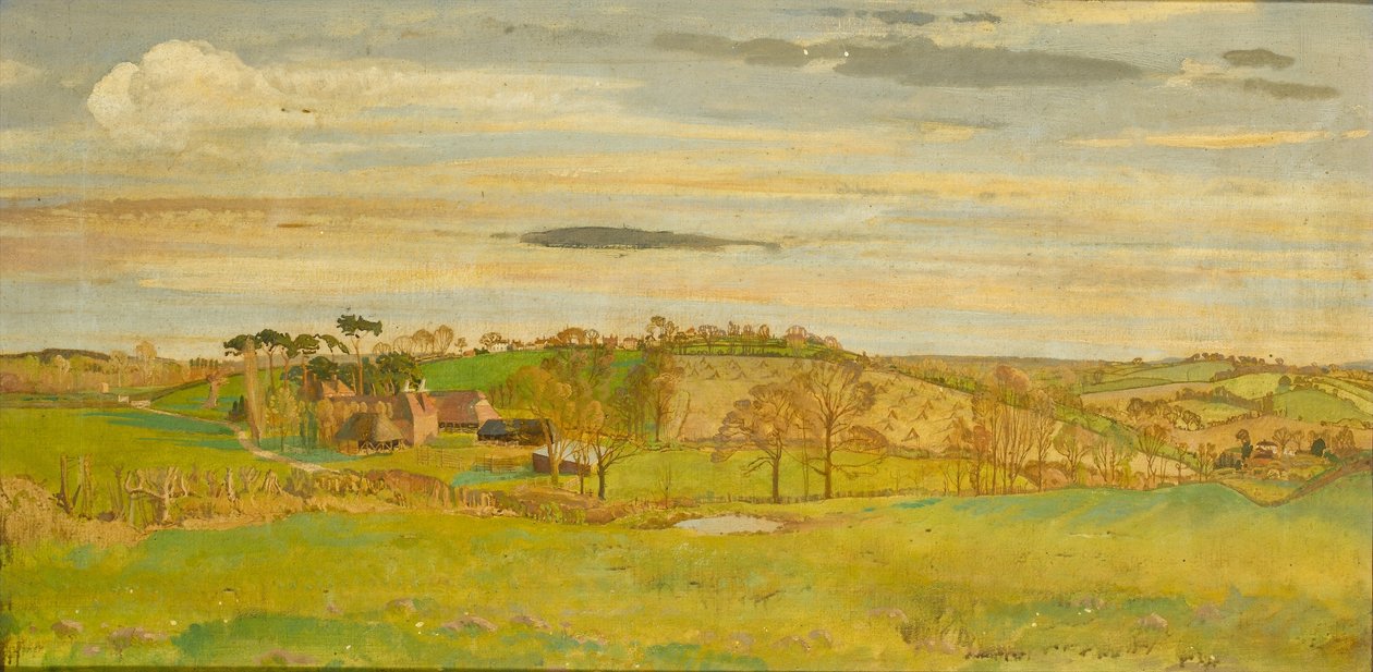 Krajobraz Kentu, ok. 1914-16 autorstwa Charles Sims