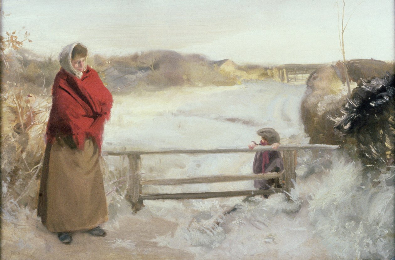 Śnieżna scena autorstwa Charles Sims