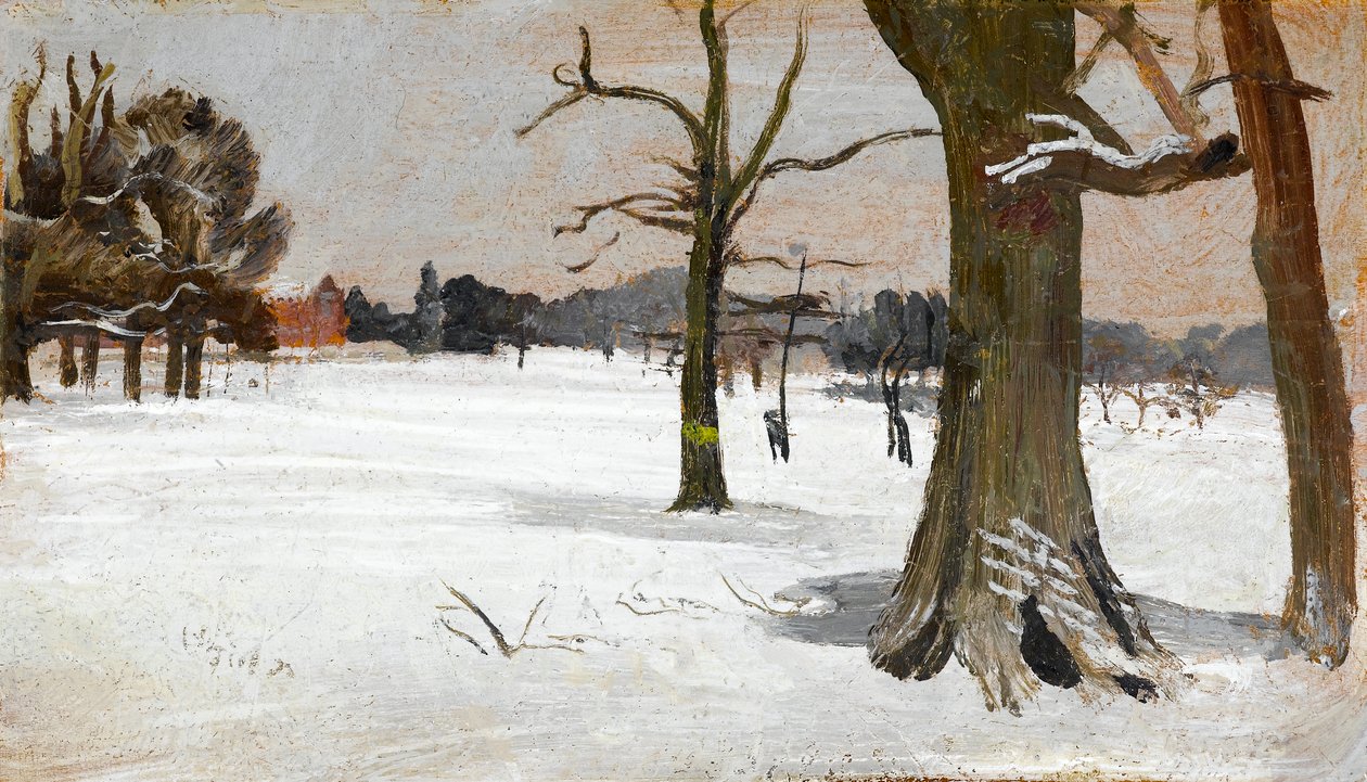 Śnieżna scena, ok. 1918 autorstwa Charles Sims