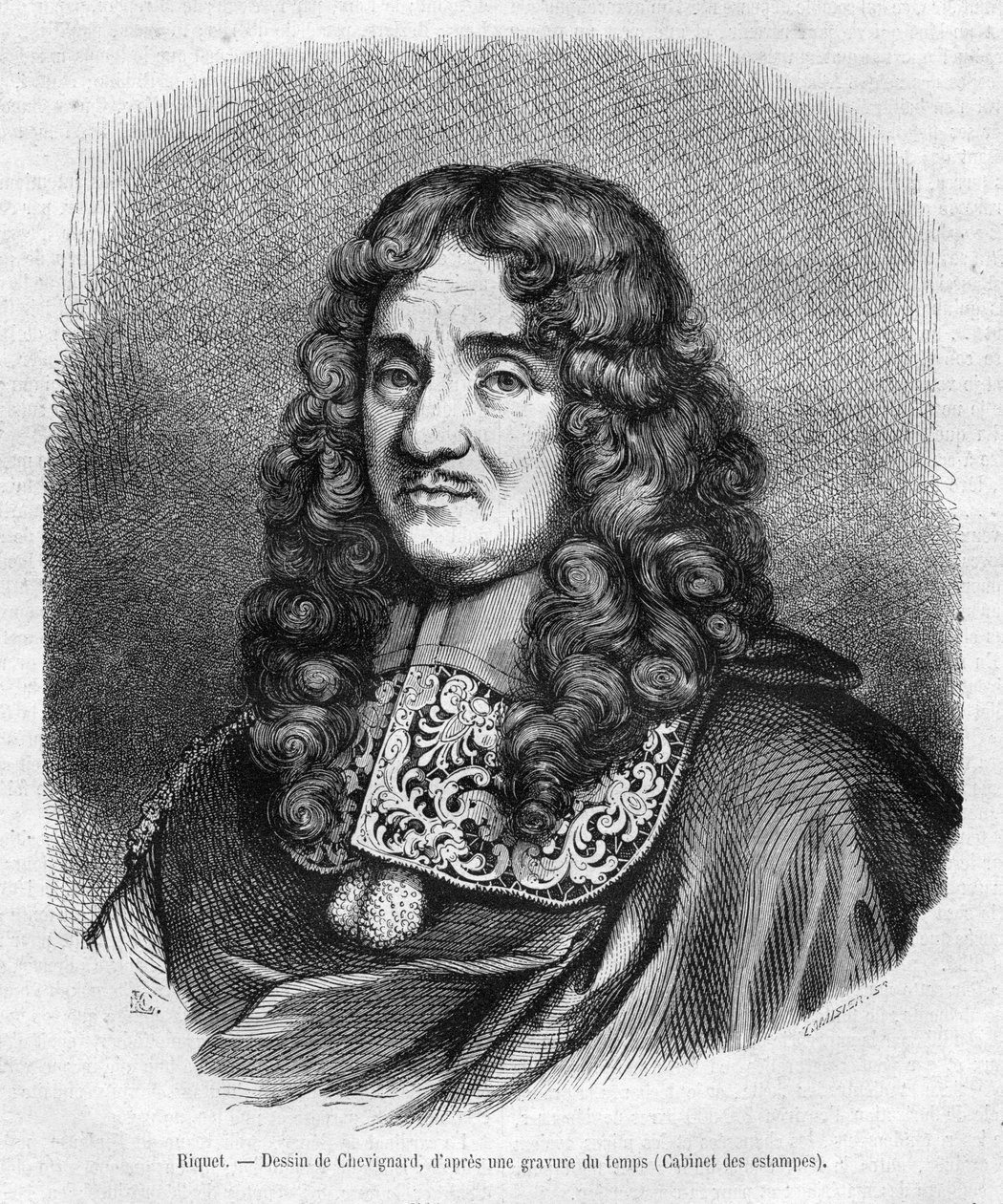 grawerowany portret autorstwa Charles Tamisier Lechevallier Chevignard