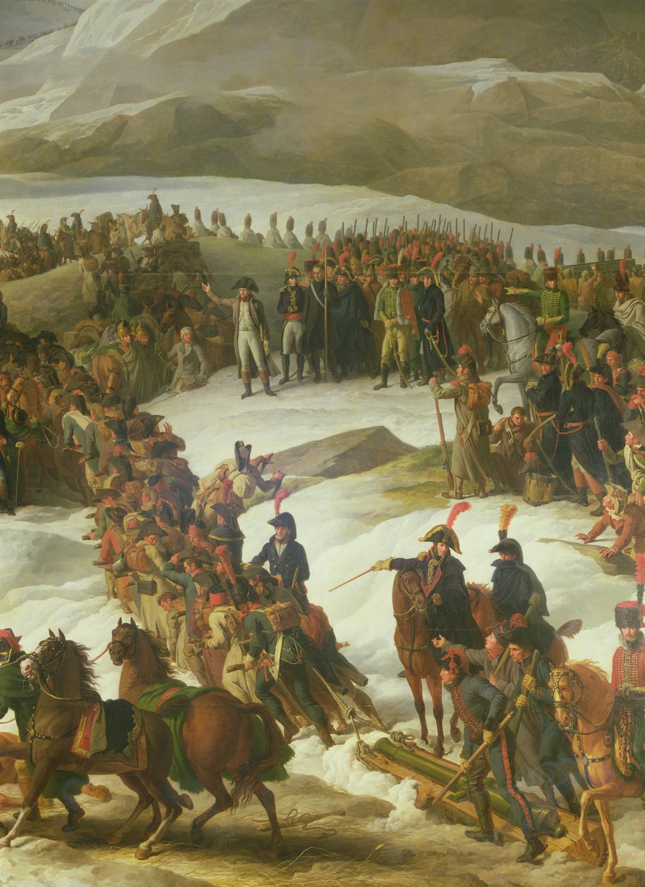 Armia francuska przekracza przełęcz św. Bernarda, 20 maja 1800, 1806 (więcej) autorstwa Charles Thevenin