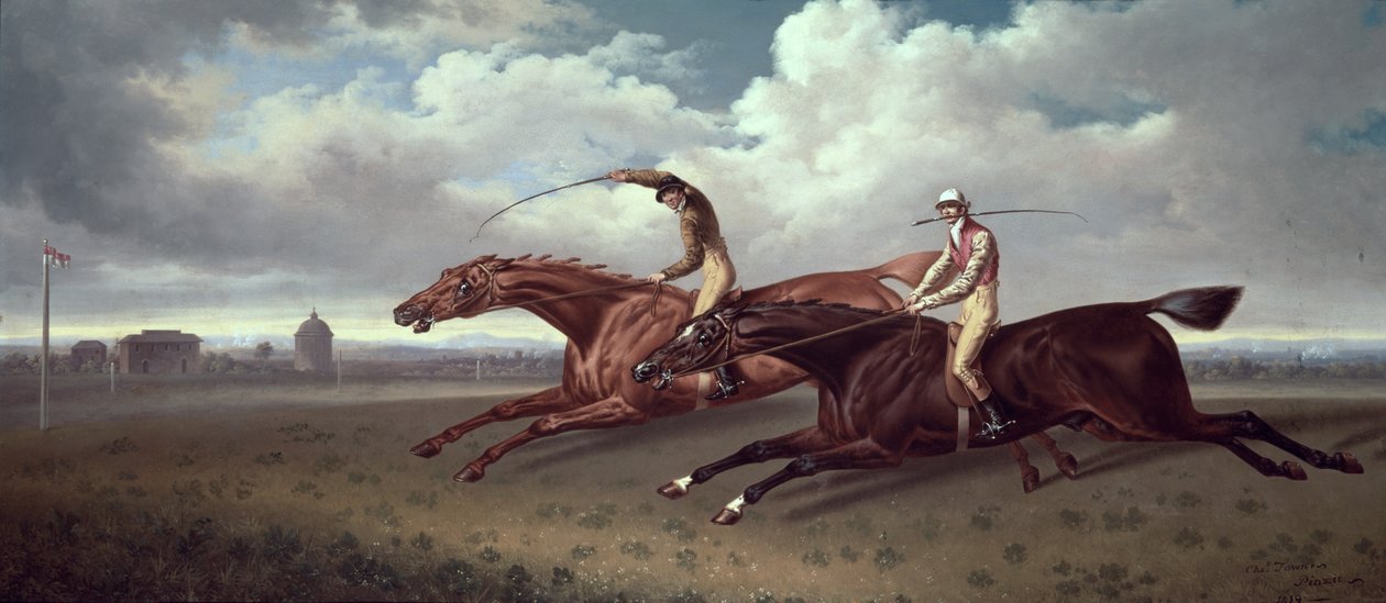 Mecz pomiędzy Sir Joshua i Filho da Puta, 1819 autorstwa Charles Towne