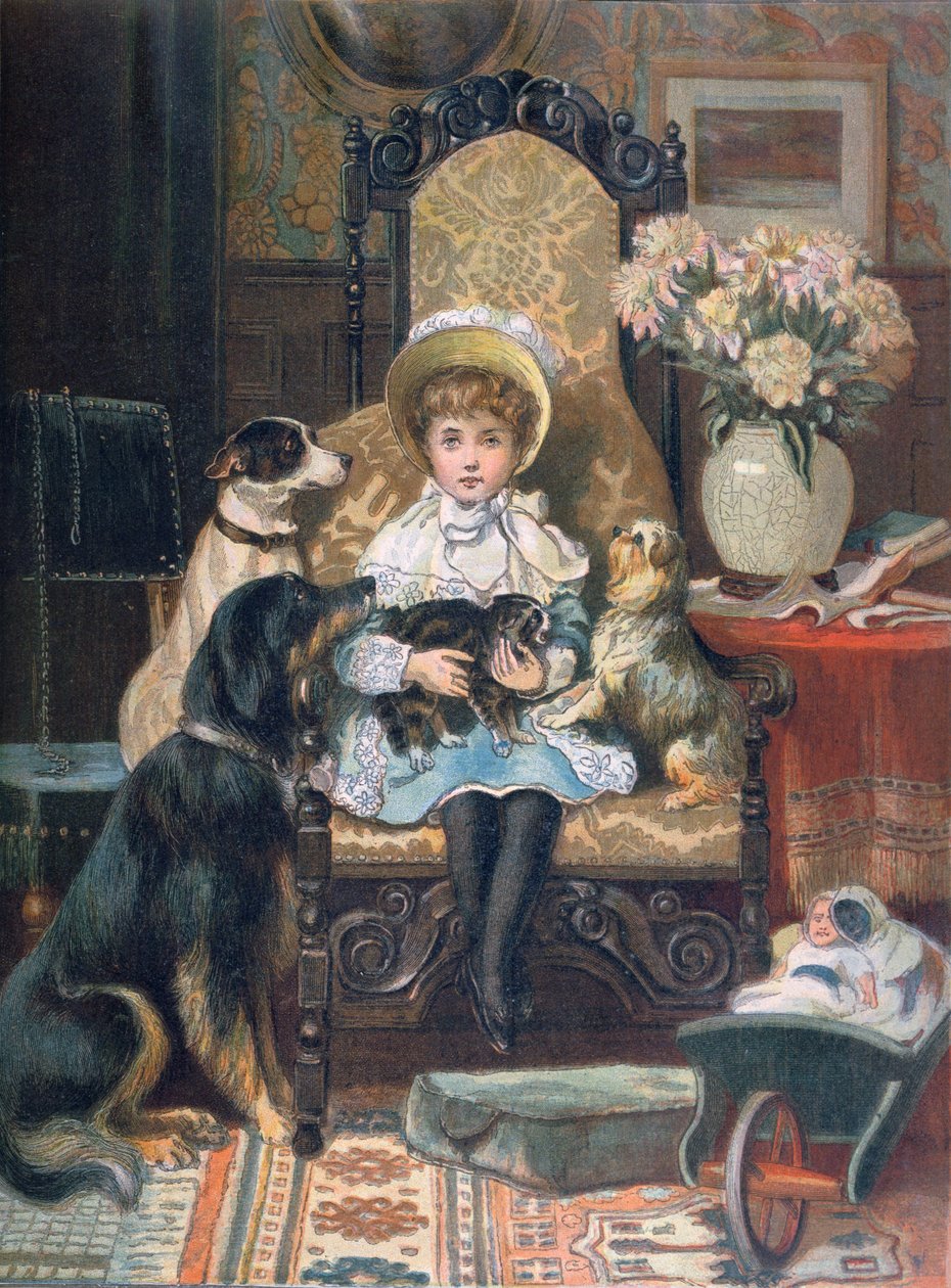 „Doddy i jej zwierzęta”, c.1885 autorstwa Charles Trevor Garland