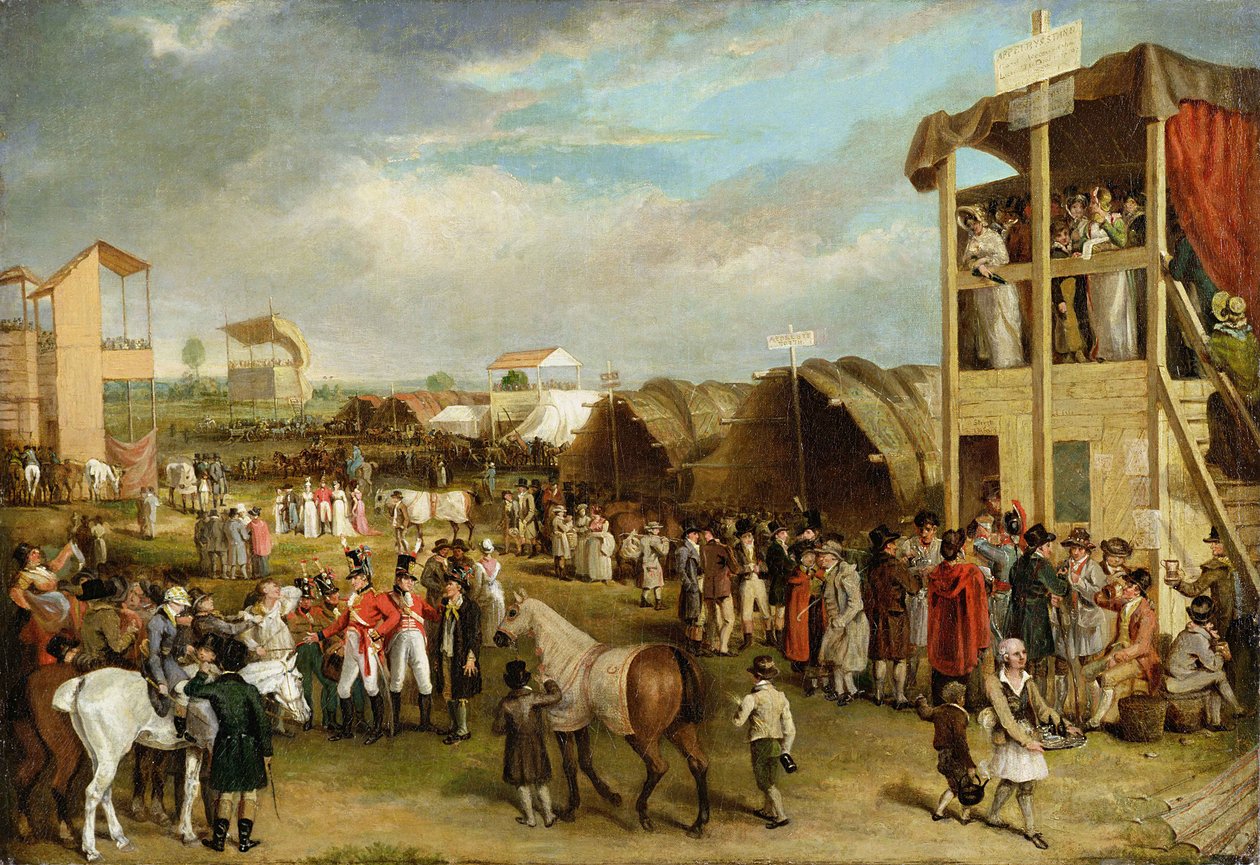 Obszerny widok na wyścigi oksfordzkie autorstwa Charles Yardley Turner
