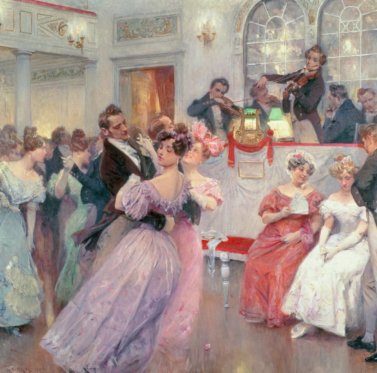 Strauss i Lanner - Bal, 1906 r. autorstwa Charles Wilda