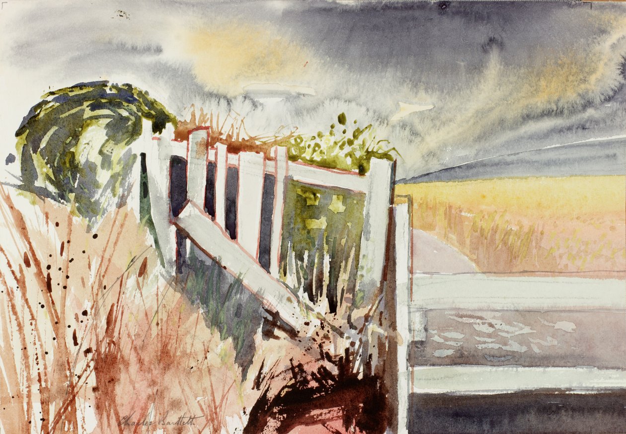 Field End (ołówek i akwarela na papierze) autorstwa Charles William Bartlett
