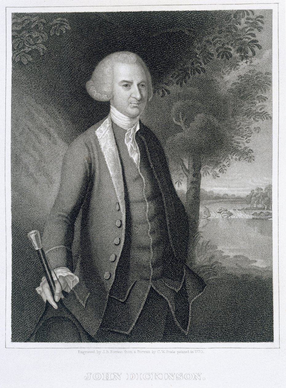 John Dickinson, ryty przez Johna B. Forresta (1814-70) autorstwa Charles Willson Peale