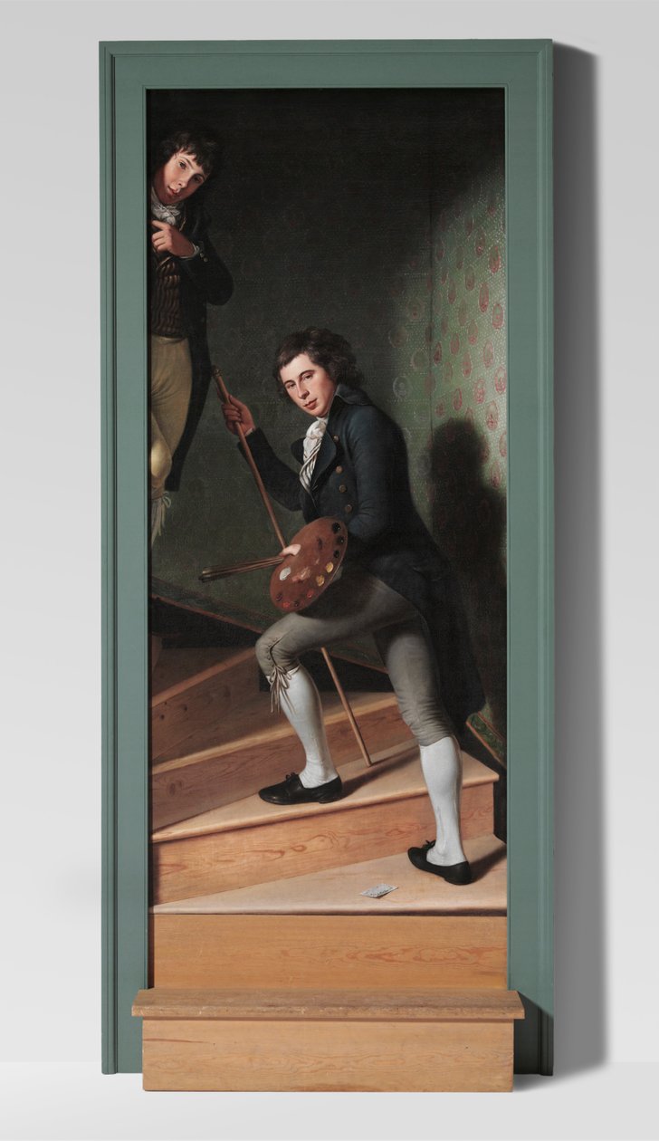 Grupa schodowa (Portret Raphaelle Peale i Tycjan Ramsay Peale) autorstwa Charles Willson Peale