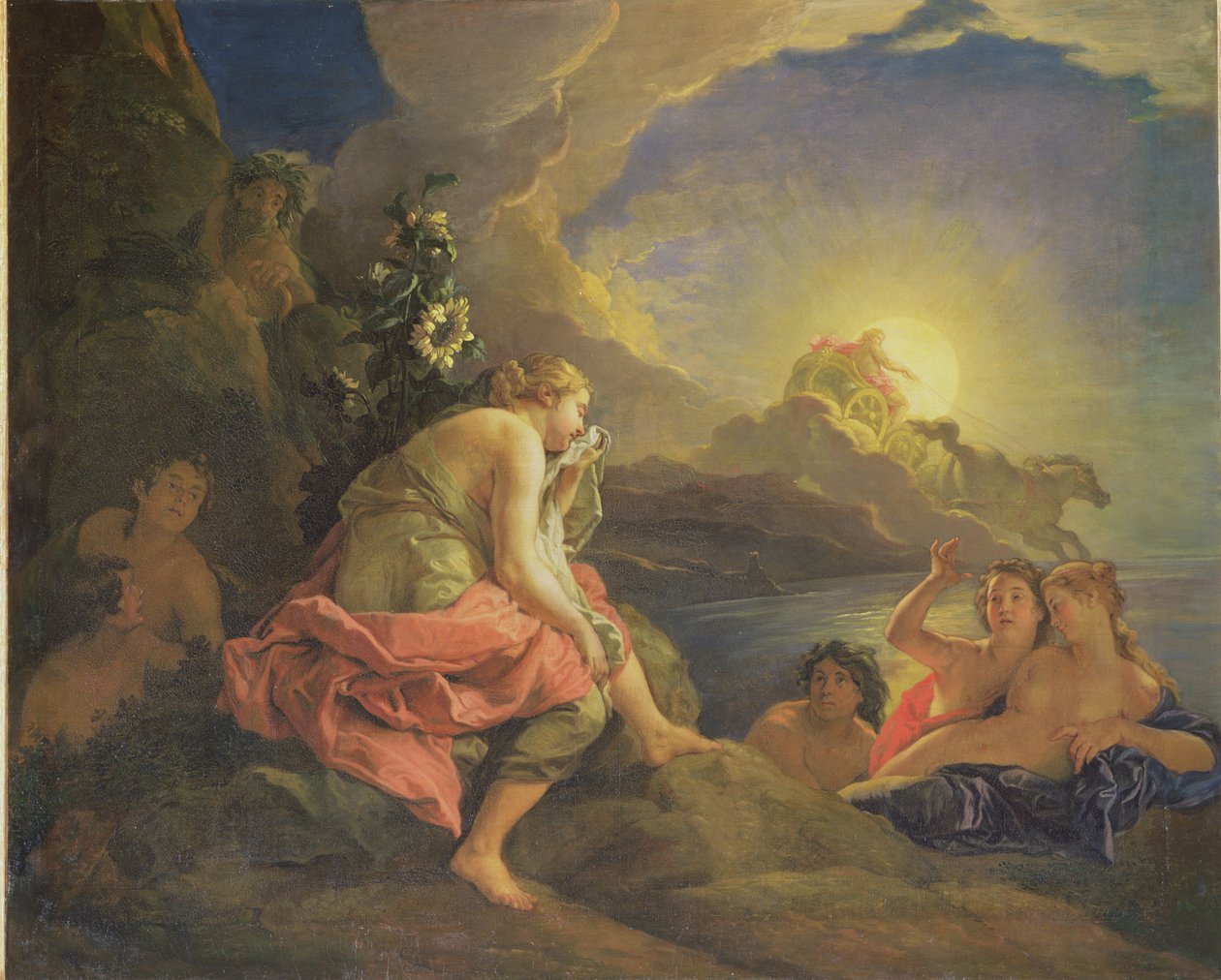 Clytie przemieniona w słonecznik, 1688 autorstwa Charles de la Fosse