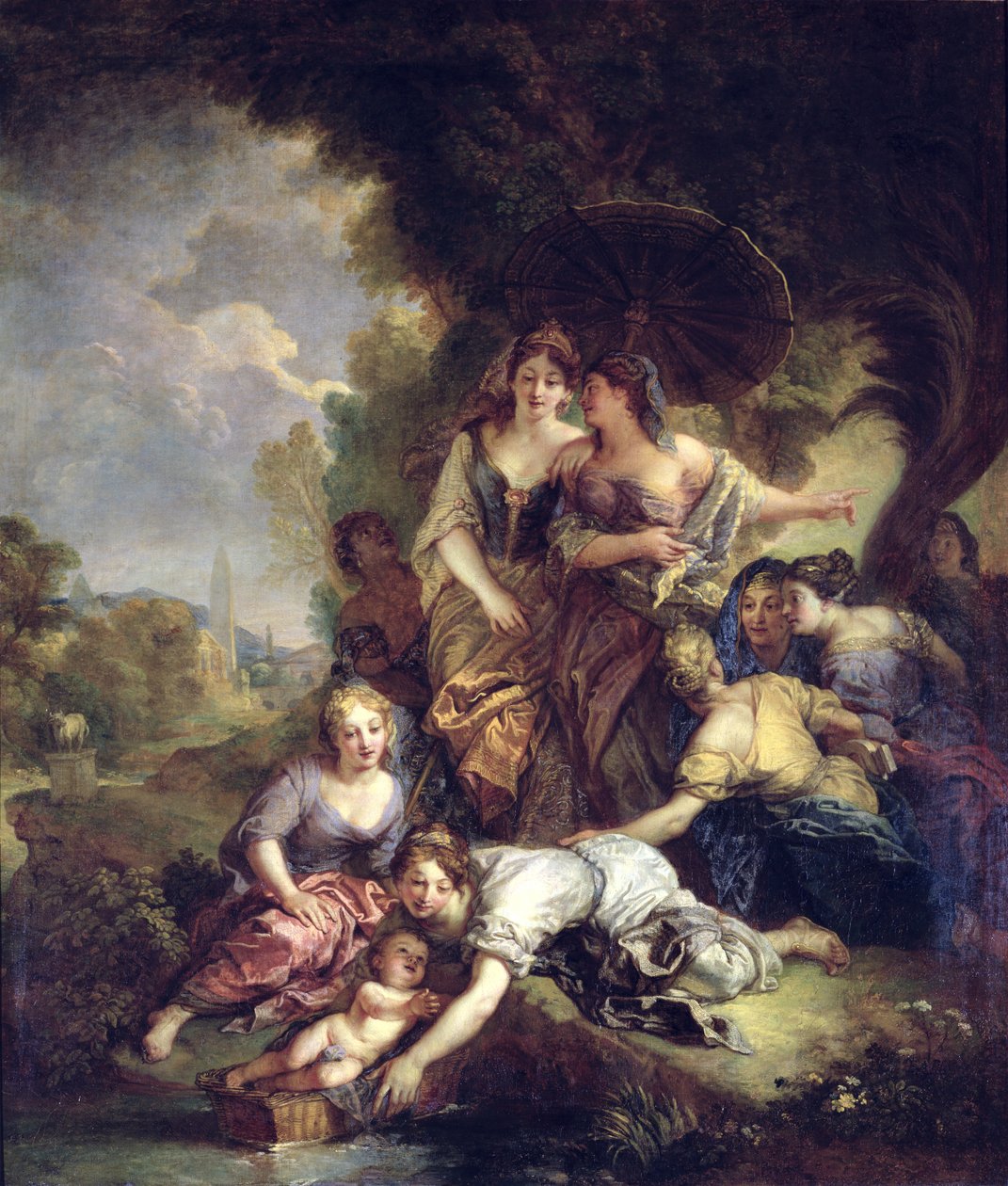 Mojżesz wybawiony z wody autorstwa Charles de la Fosse