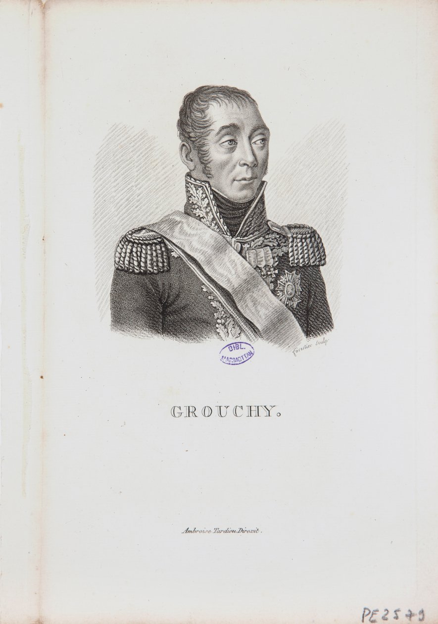 Portret marszałka Emmanuela de Grouchy, 1814 autorstwa Charles Aimé Forestier